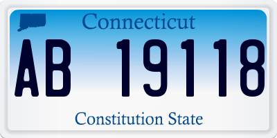 CT license plate AB19118