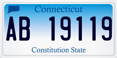 CT license plate AB19119