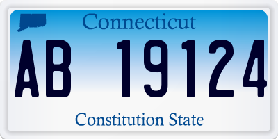 CT license plate AB19124