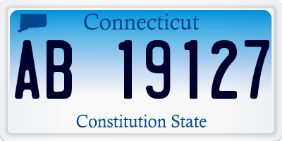 CT license plate AB19127