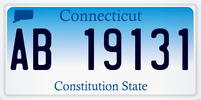 CT license plate AB19131