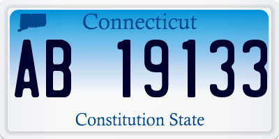 CT license plate AB19133