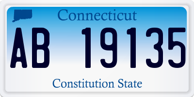 CT license plate AB19135