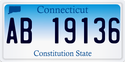 CT license plate AB19136