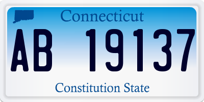 CT license plate AB19137