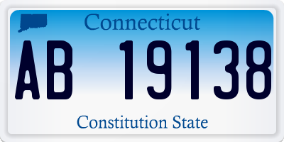 CT license plate AB19138