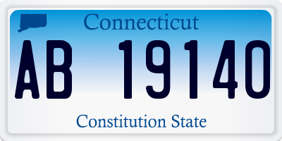 CT license plate AB19140