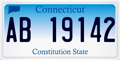 CT license plate AB19142