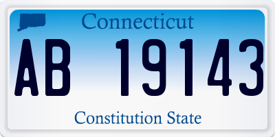 CT license plate AB19143