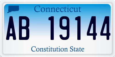 CT license plate AB19144