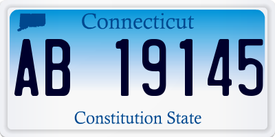 CT license plate AB19145