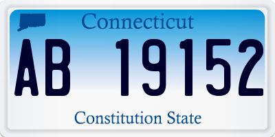 CT license plate AB19152