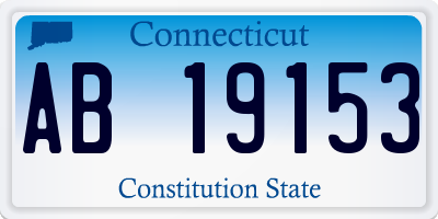 CT license plate AB19153