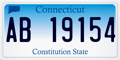 CT license plate AB19154