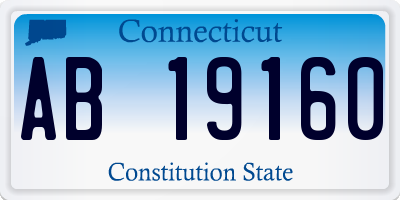 CT license plate AB19160