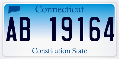 CT license plate AB19164