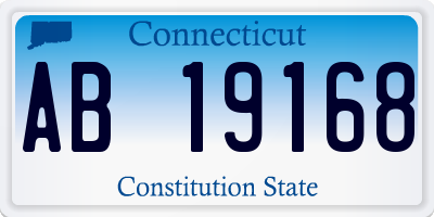 CT license plate AB19168