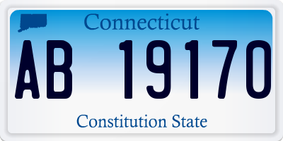 CT license plate AB19170