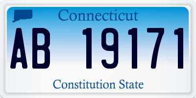 CT license plate AB19171