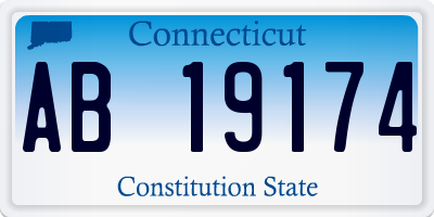 CT license plate AB19174