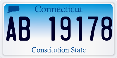 CT license plate AB19178