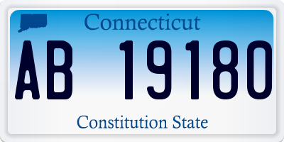 CT license plate AB19180