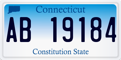 CT license plate AB19184