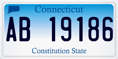 CT license plate AB19186