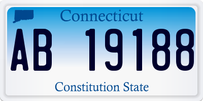 CT license plate AB19188