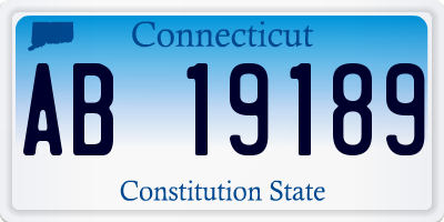 CT license plate AB19189