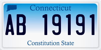 CT license plate AB19191