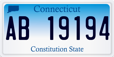 CT license plate AB19194