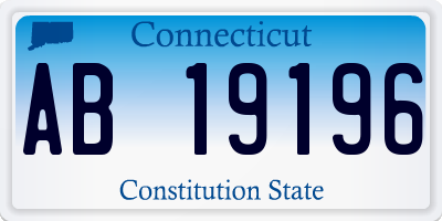 CT license plate AB19196