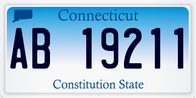 CT license plate AB19211