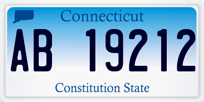 CT license plate AB19212