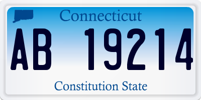 CT license plate AB19214