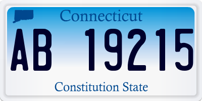 CT license plate AB19215