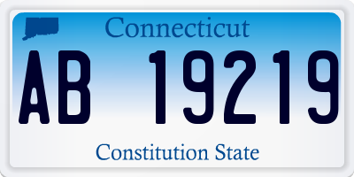 CT license plate AB19219