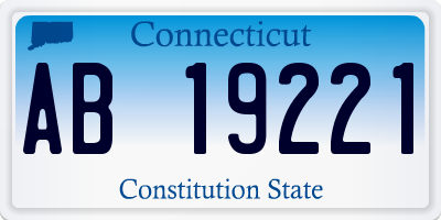 CT license plate AB19221