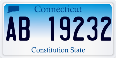 CT license plate AB19232