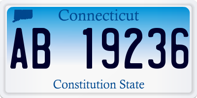 CT license plate AB19236