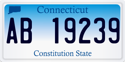 CT license plate AB19239