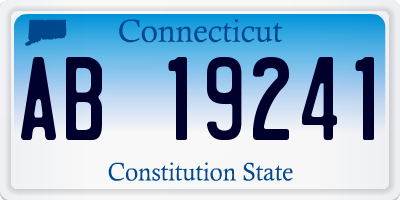 CT license plate AB19241