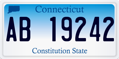 CT license plate AB19242