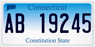 CT license plate AB19245