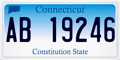 CT license plate AB19246