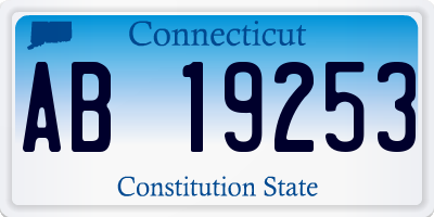 CT license plate AB19253