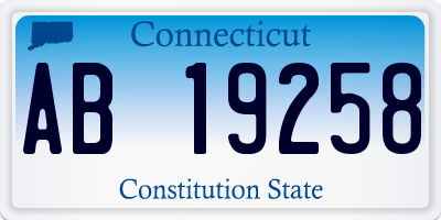 CT license plate AB19258