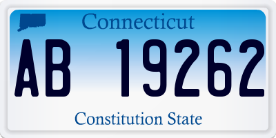 CT license plate AB19262