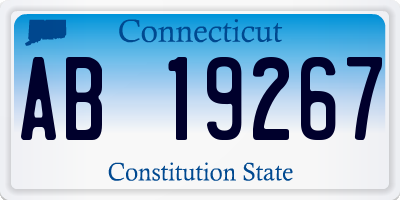 CT license plate AB19267